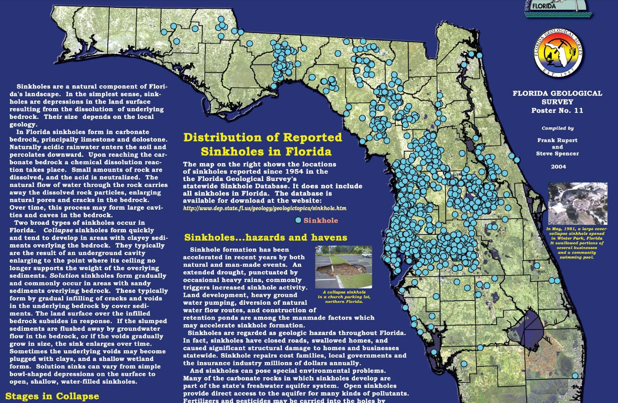 Sinkhole Map Of Florida Maps Of Florida Sinkhole Map Hernando County Florida Printable Maps 1 