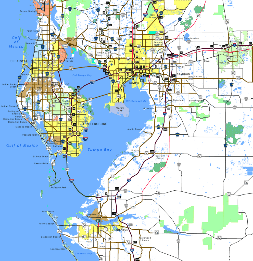 Tampa Florida On Us Map At Tracy Dibenedetto Blog Tampa Bay Aaroads 992x1024 