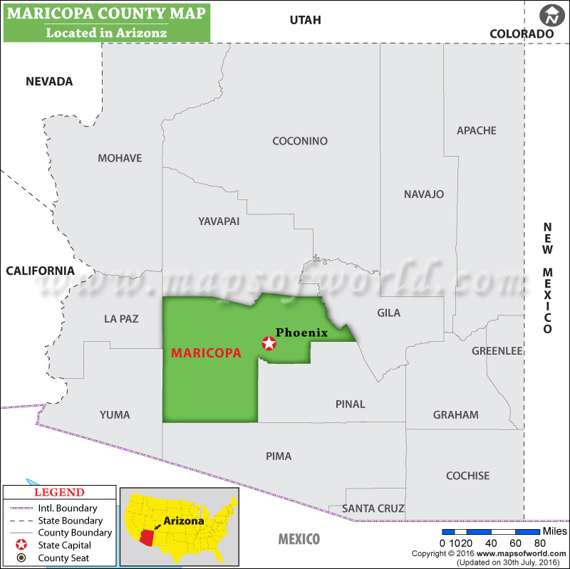 Maricopa County Map Arizona Maricopa County Map 