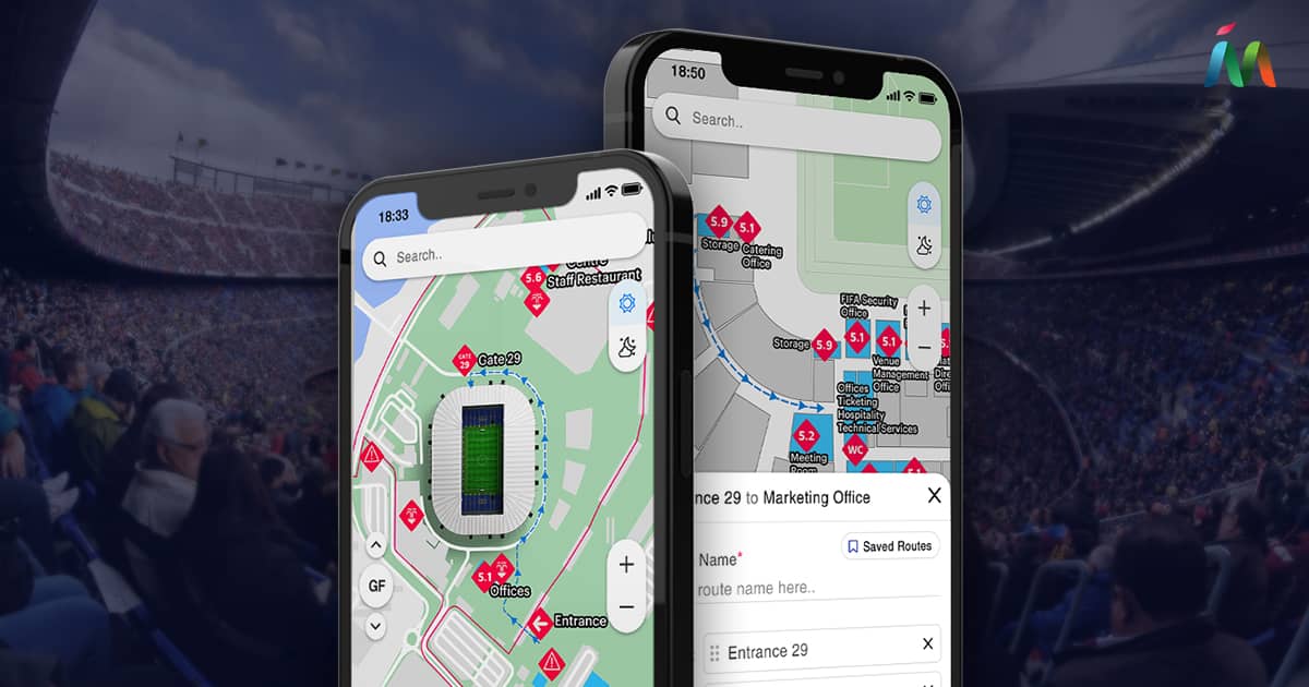 Mapsted Stadium Navigation Hardware Free Indoor Mapping Industries Stadiums 