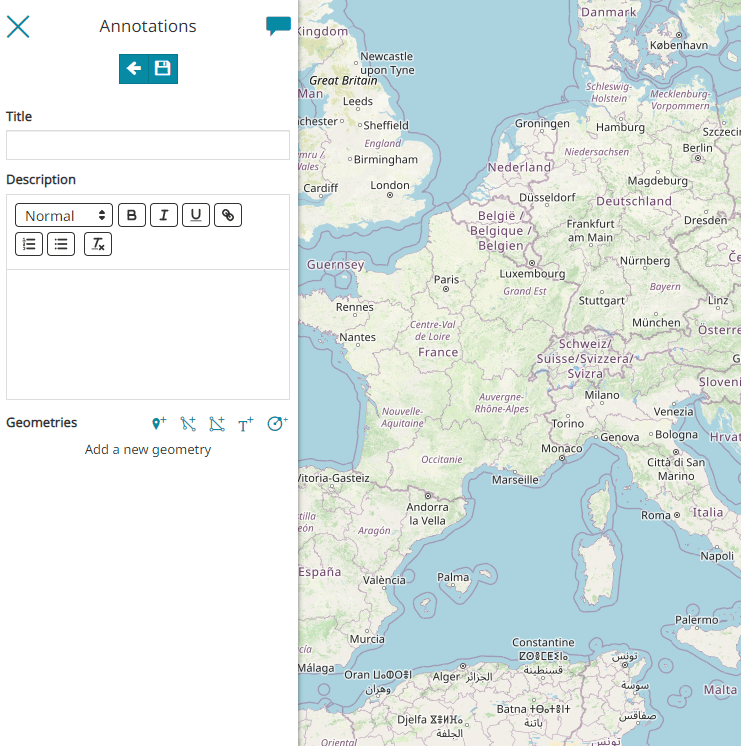 Annotations MapStore Annotation Form Filled 