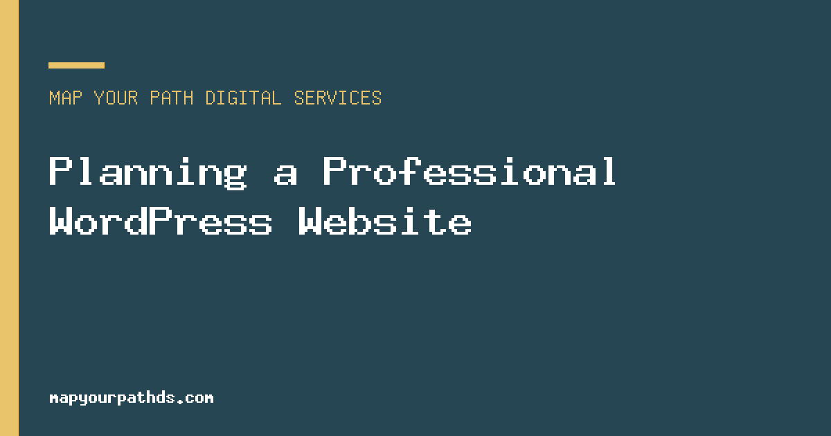 Planning a Professional WordPress Website