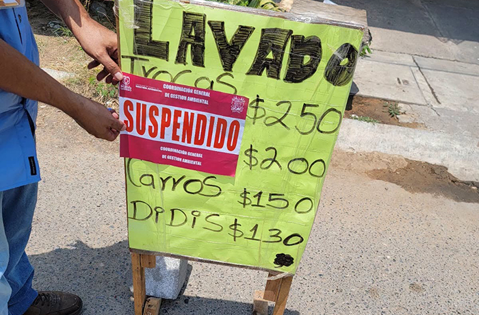 Suspenden cuatro carwash por incumplir permisos y regulaciones ambientales