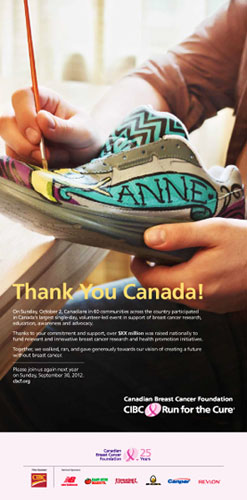 CIBC Run for the Cure Ad