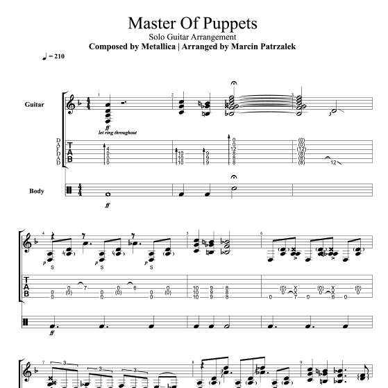 Wir finden oft songs geil !wissen wir auch worum es in den song geht ?genau darum geht es in diesen video!ich reagiere und übersetzte die . Master Of Puppets - TABS - Marcin