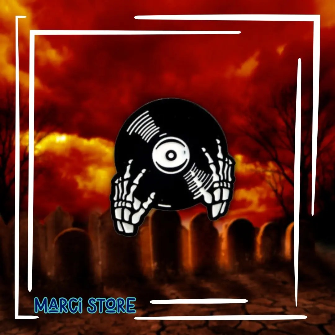 Pin metálico disco de vinilo