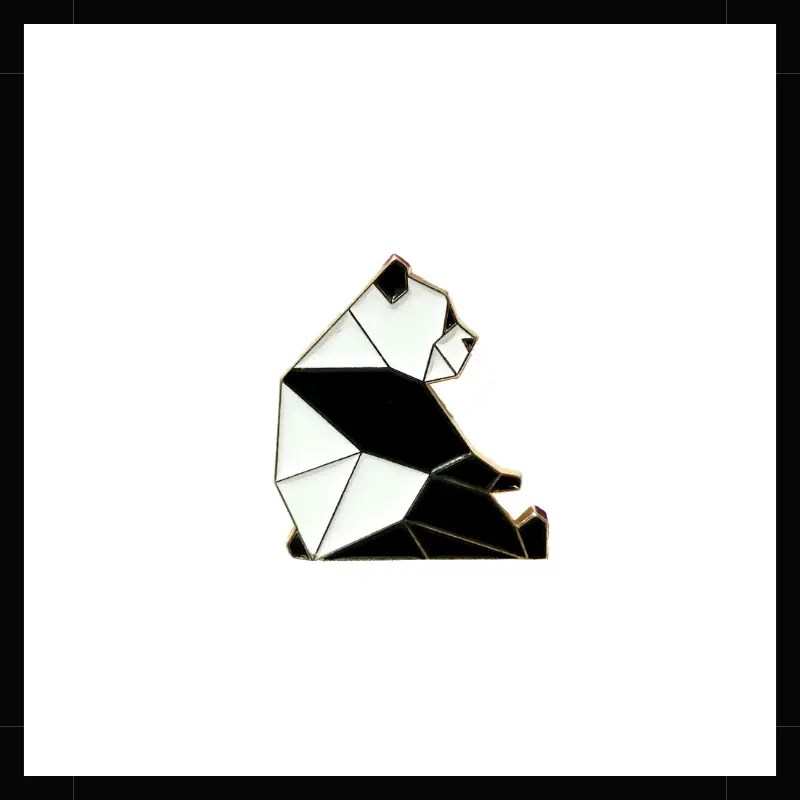 Pin Metálico Panda Origami