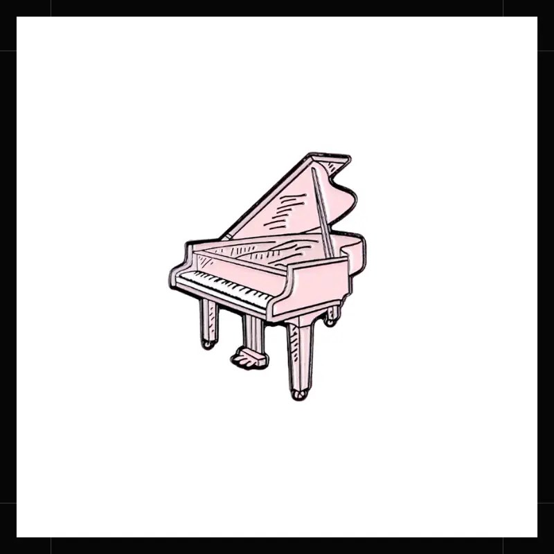 Pin Metálico Piano Rosa