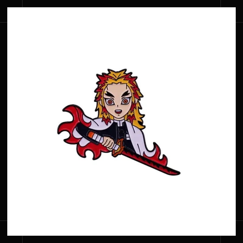 Pin Metálico Rengoku Demon Slayer