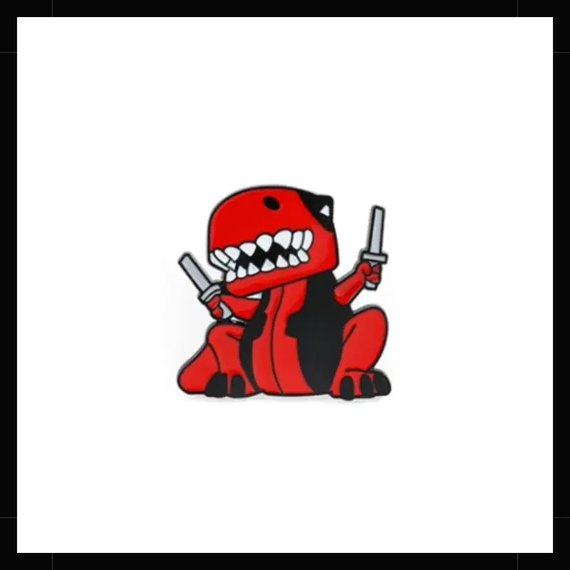 Pin Metálico Deadpool Dinosaurio