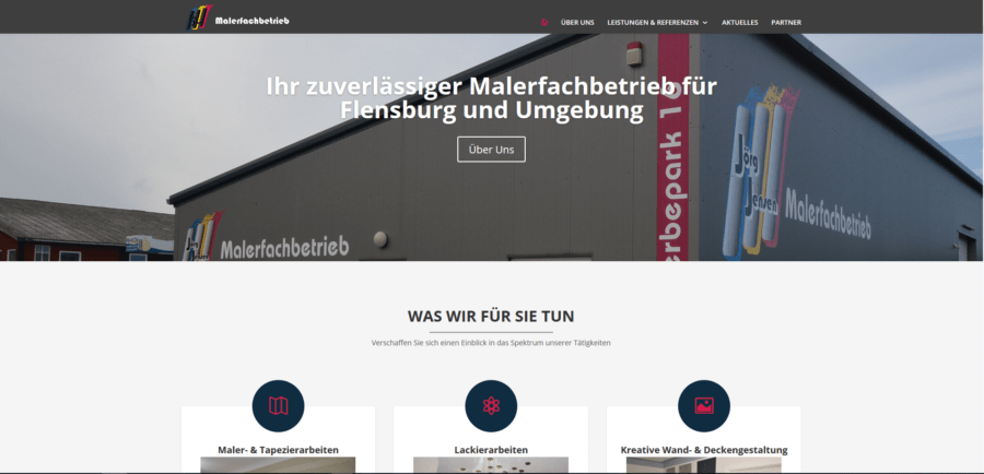 Webprojekt Malerfachbetrieb Jorg Jensen Mare Media