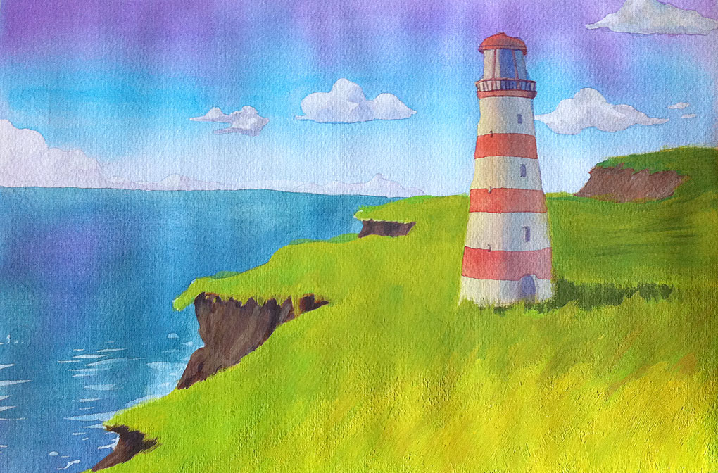 Paisajes Para Dibujar Faciles Con Tempera