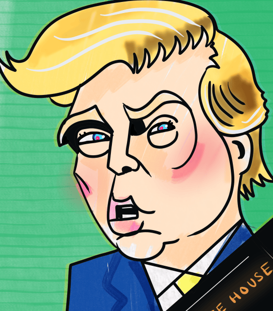 Trump Mark Carney Political Cartoon detail