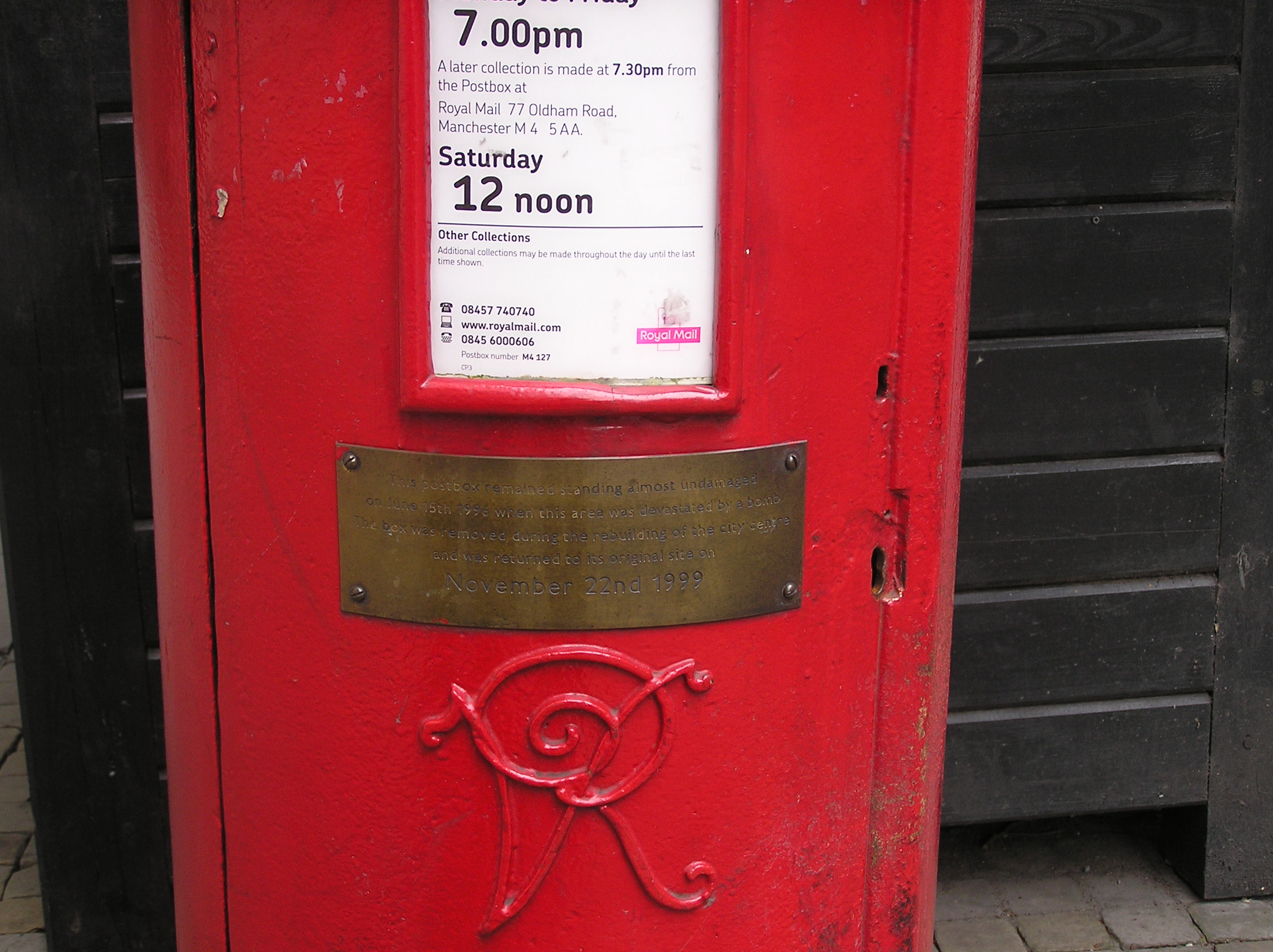 The Victorian Pillar Box in Manchester