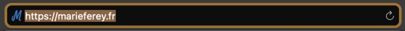 L'URL de mon site : https://marieferey.fr