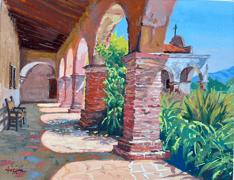 Capistrano, Gouache, 11” x 14”