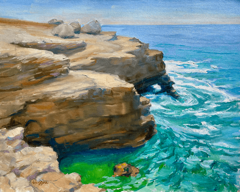 Cliffs, Oils, 16” x 20”
