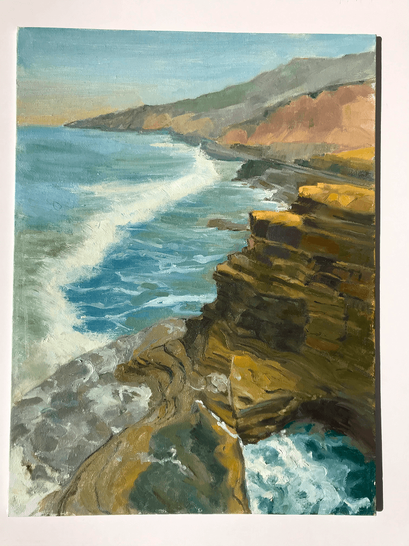 Tide Pools, Oils, 16” x 12”