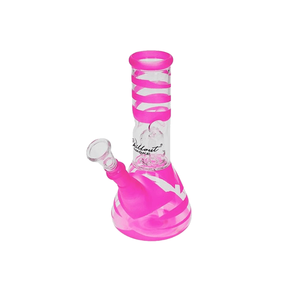 Pink Pastel Glass Bong z chillum + perkolator 20cm