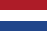 Flag of the Netherlands, featuring three horizontal stripes of red, white, and blue