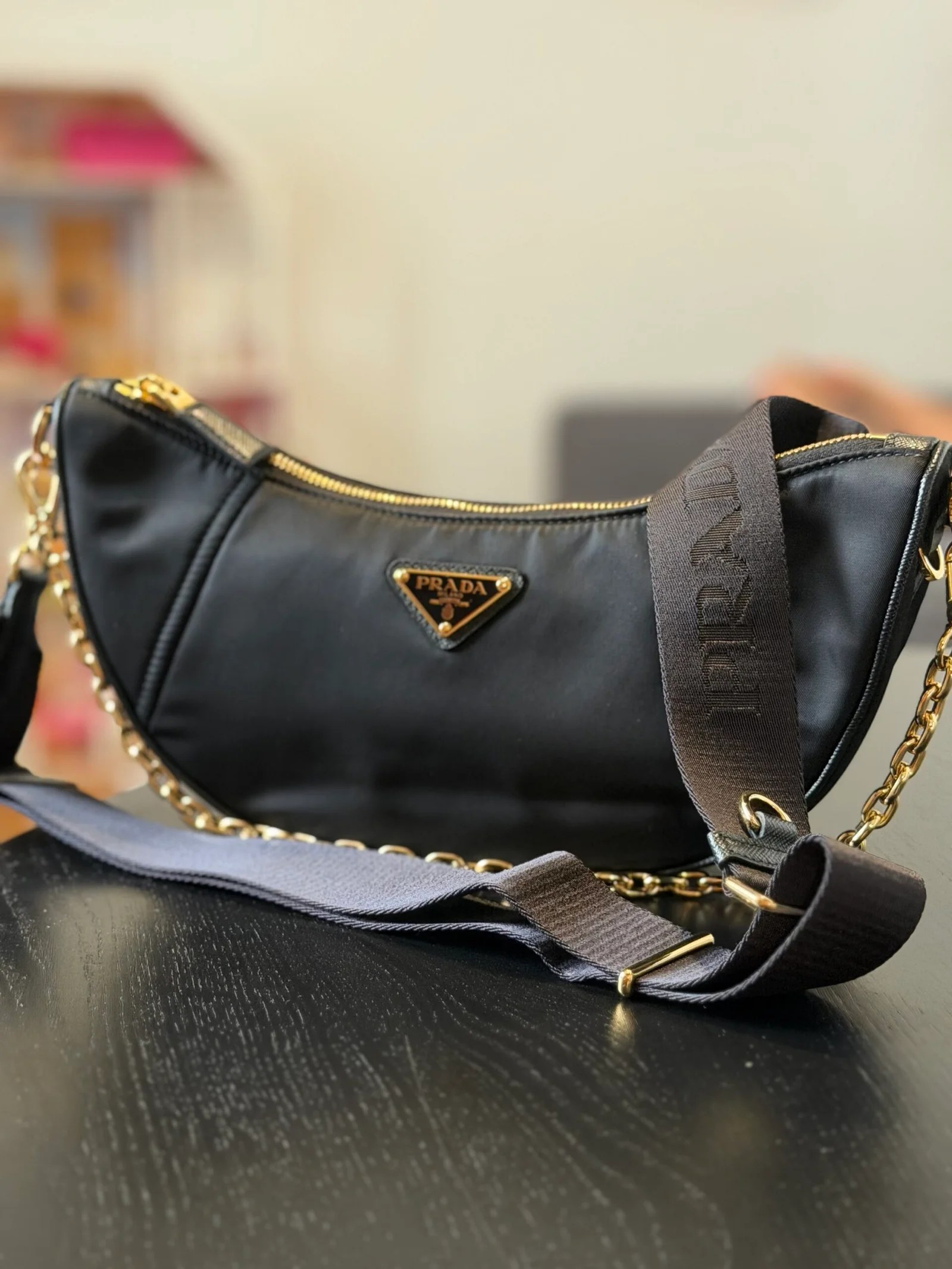 PRADA Borsa Prada demi lune — DelixGo Luxury Bags