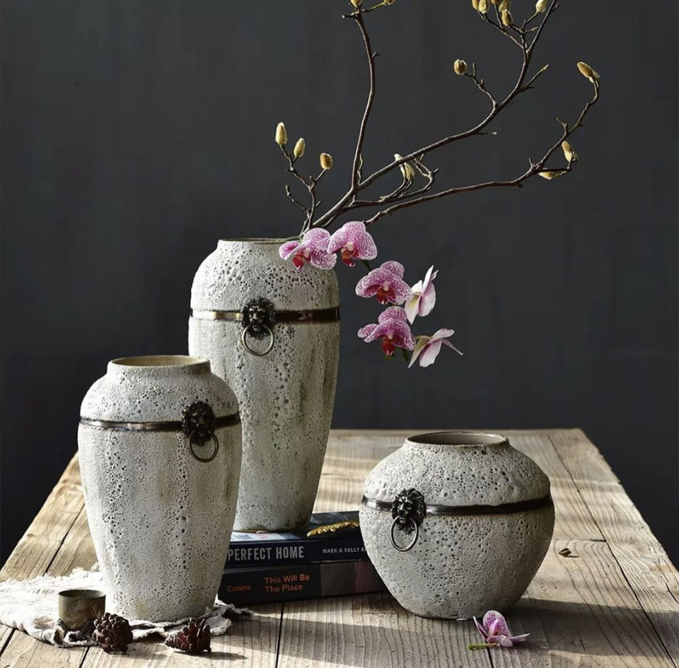 Ceramic vases (rustic off white)