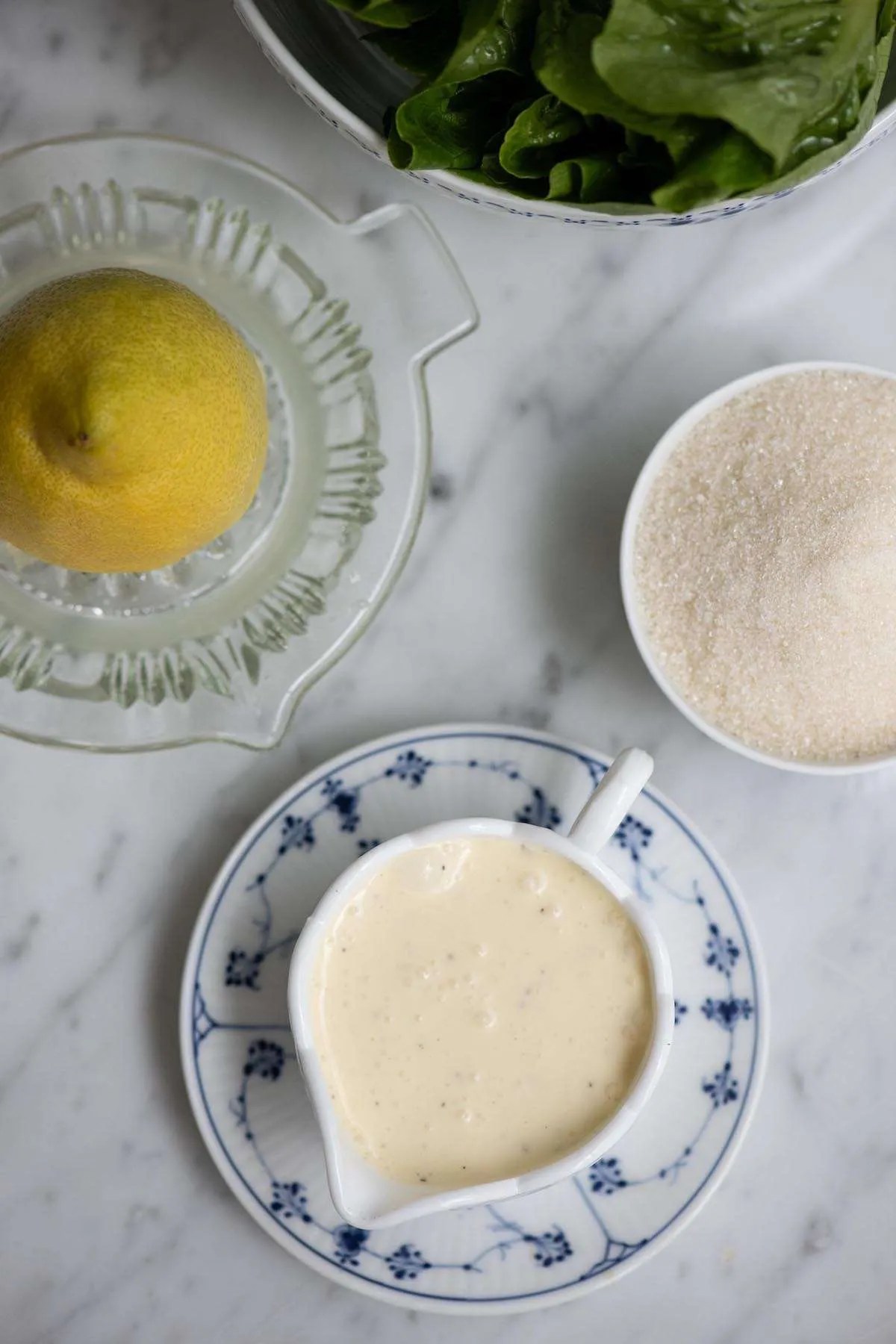 Mormordressing: flødedressing med citron