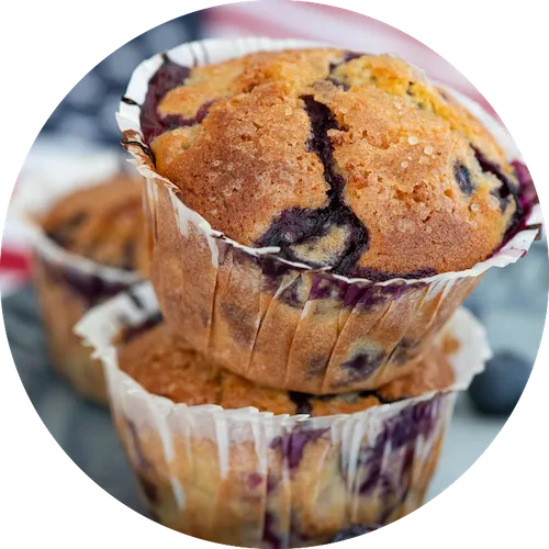 Opskrift p&aring; bl&aring;b&aelig;rmuffins