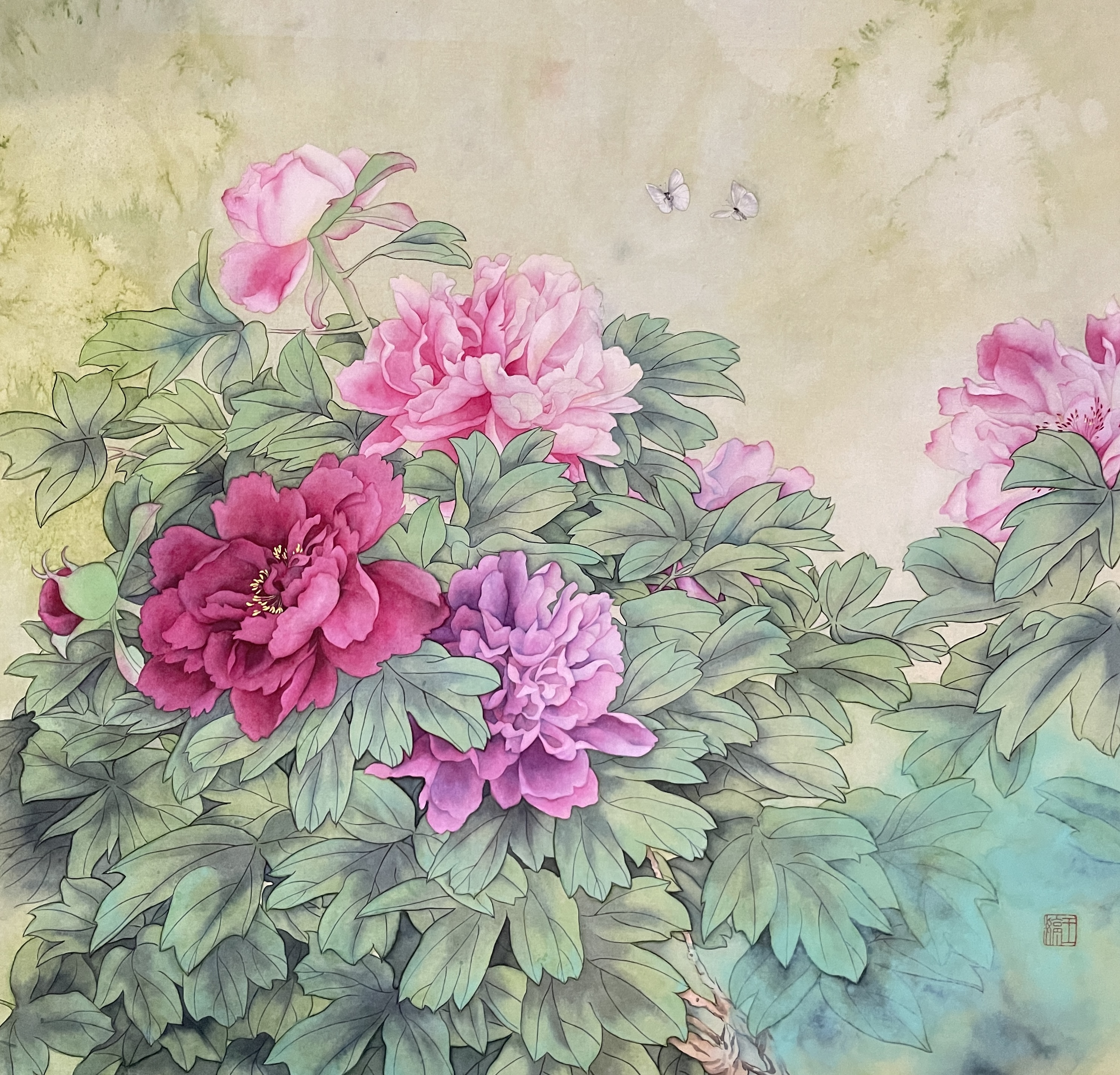水彩画 風景画 中華人民共和国 画家 婁中國 直筆 額装 水彩画 風景画 中華人民共和国 画家 婁中國 直筆 額装 - メルカリ