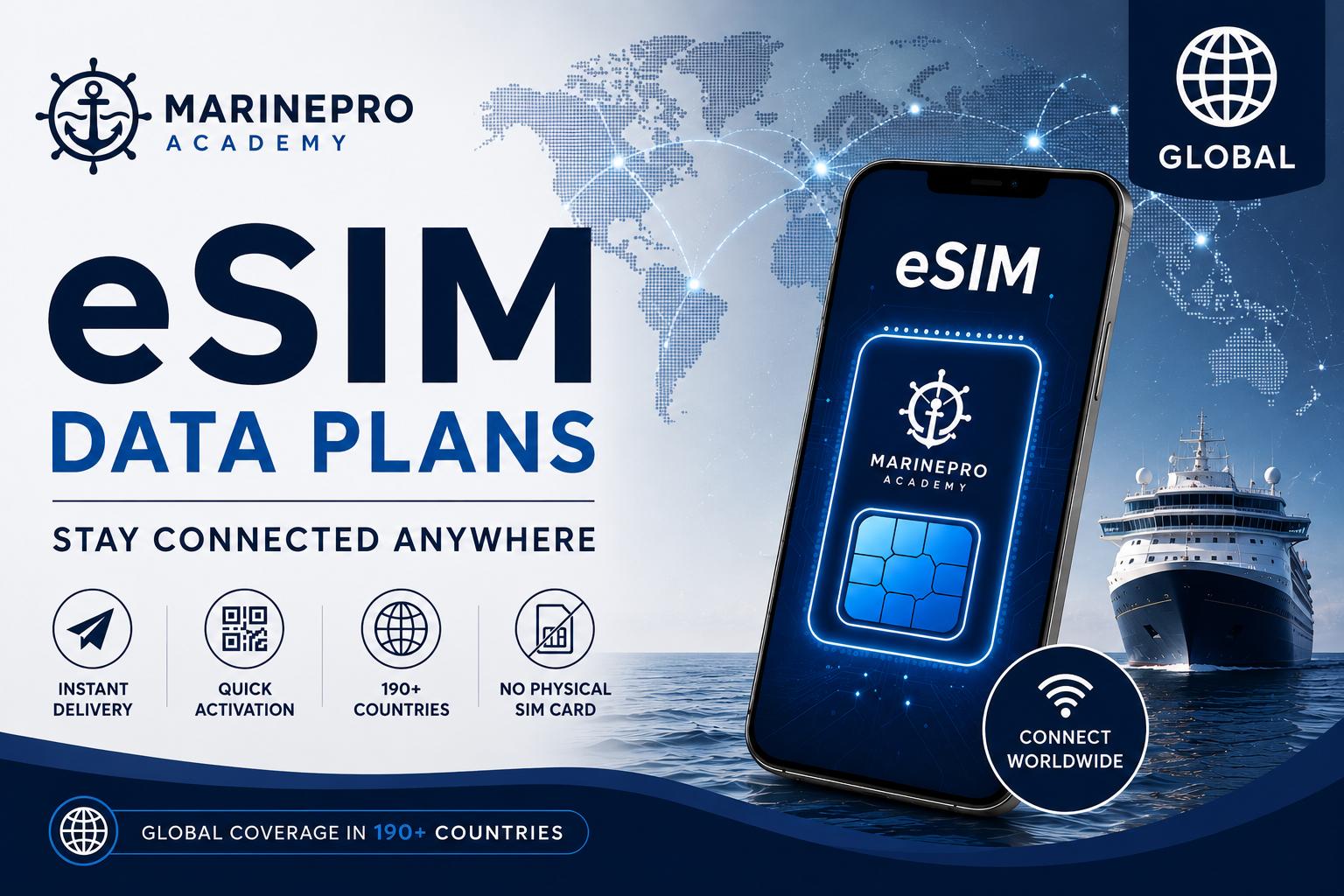 Global Crew eSIM Data Plans – 3GB | 5GB | 30 Days (194 Countries)