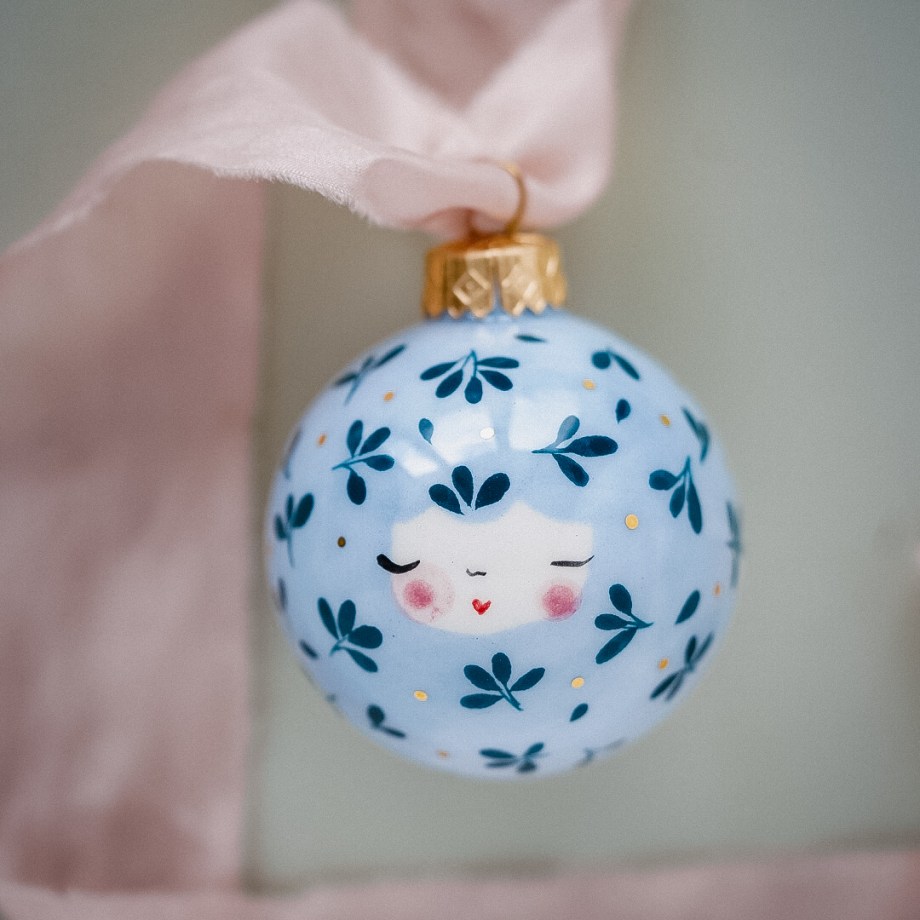 Soft Blue Petals Bauble