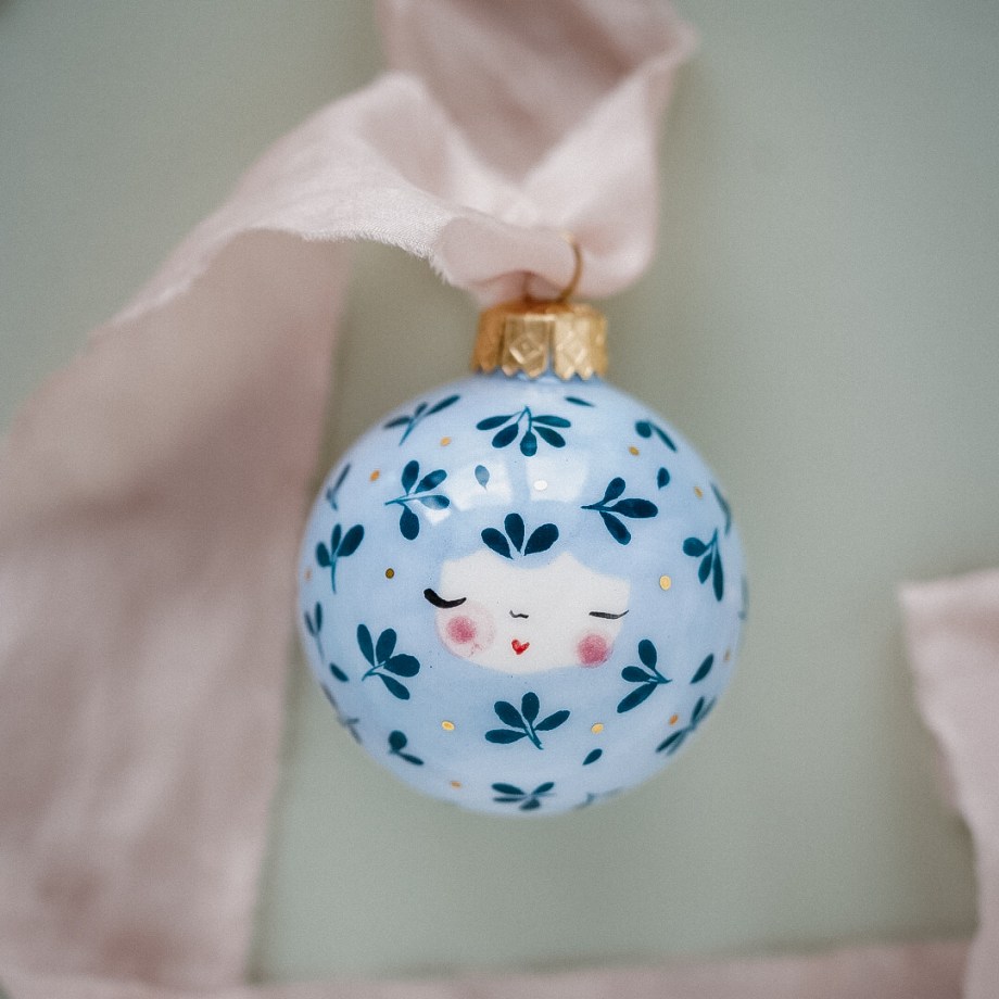 Soft Blue Petals Bauble