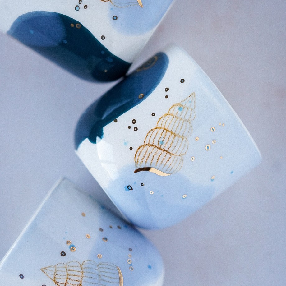 Dark Blue Under The Sea Cup