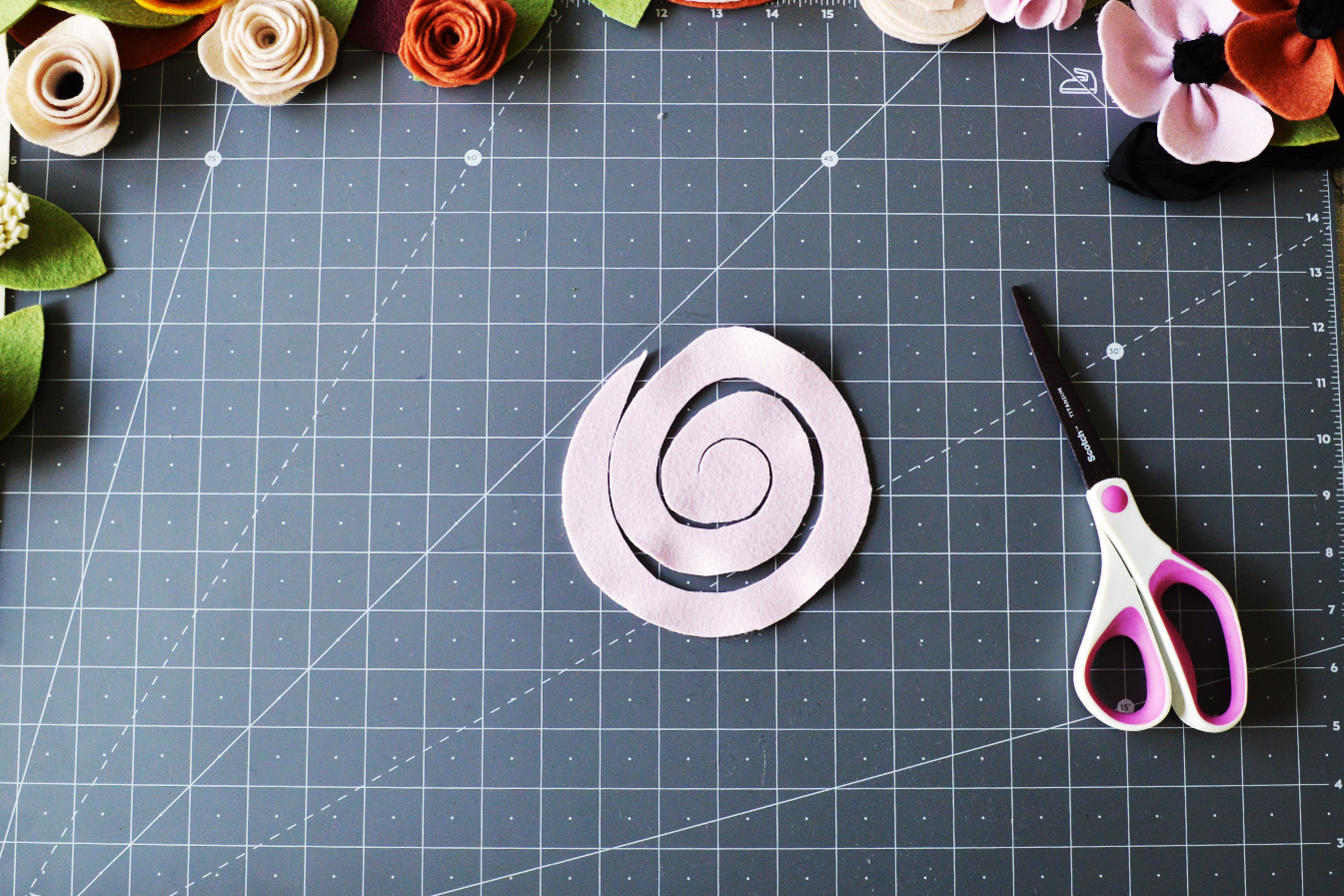 How to Make a Ruffled Rose Felt Flower - Marisa Home | Crafts
