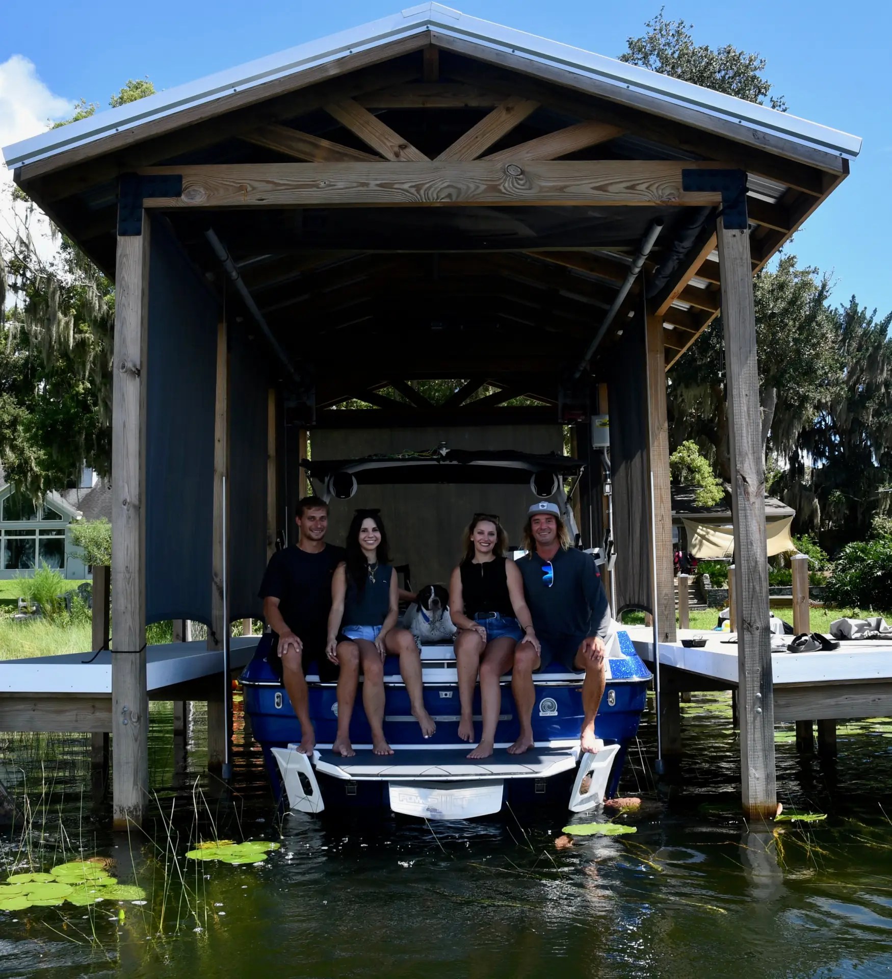 Maritime Docks co-owners Rob Harvey and Colton Losciale on a job site