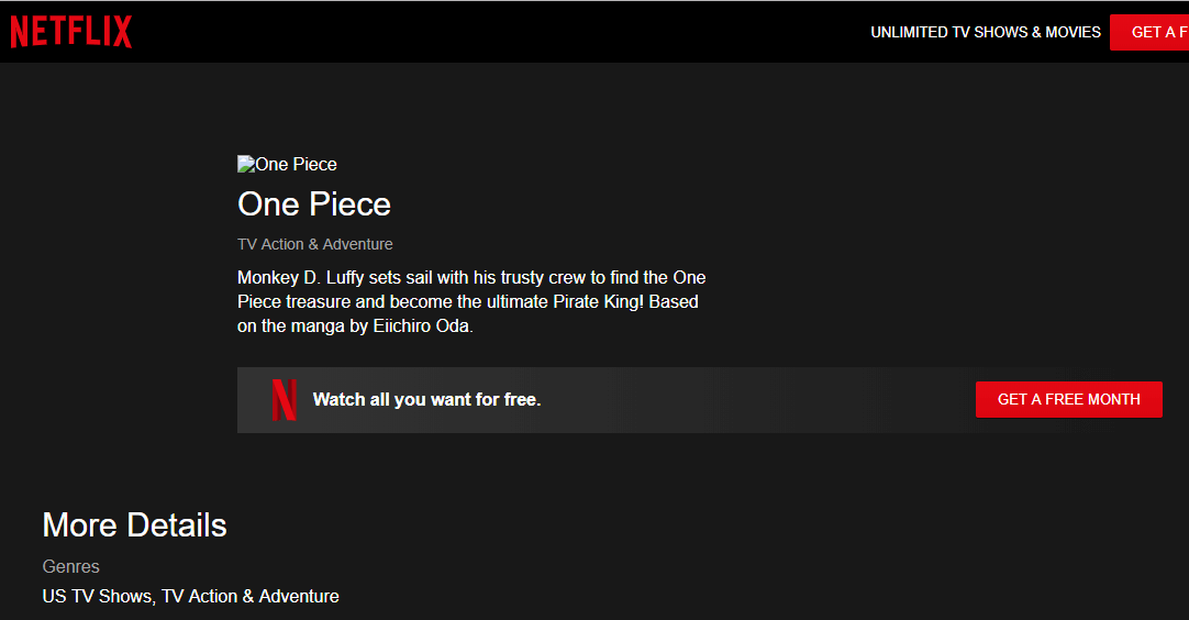 live action One Piece di Netflix