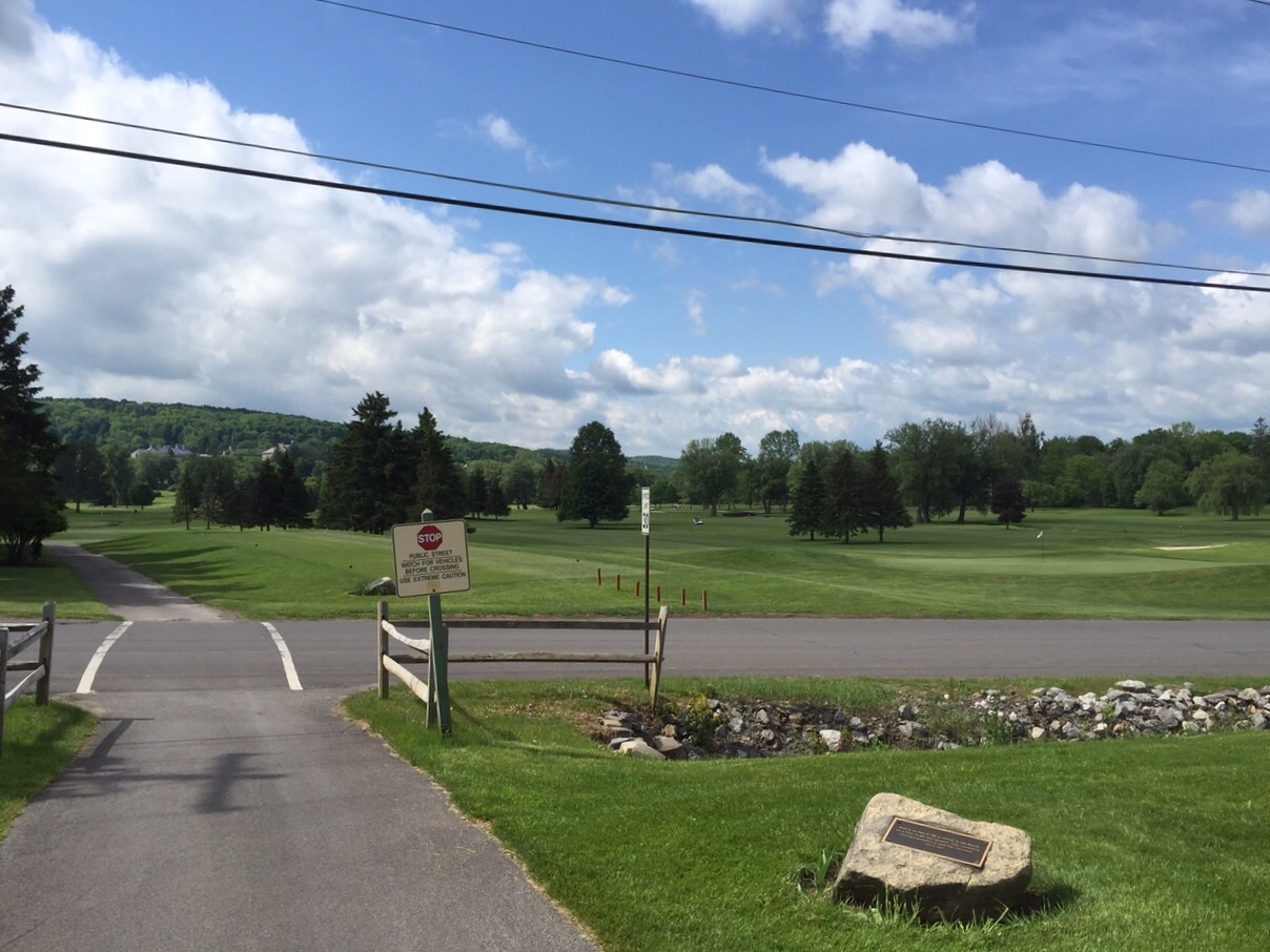 Looking toward the first tee.