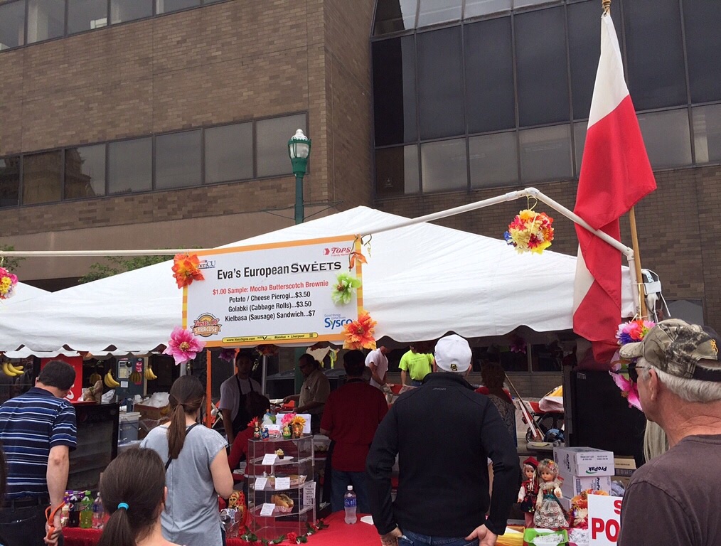 Yeah, I got two potato-and-cheese with kraut.