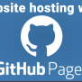 Free Website Hosting #1 – GitHub Pages – Mark Cooper