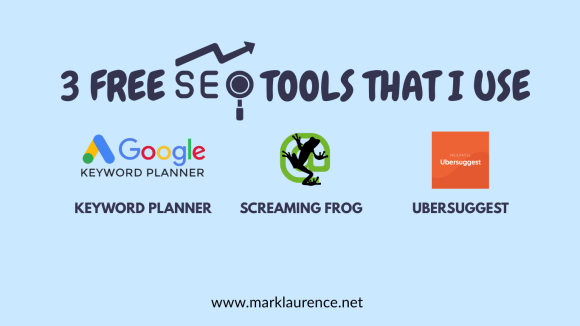 3 free seo tools that i use for keyword research: google keyword planner, screaming frog, and ubersuggest