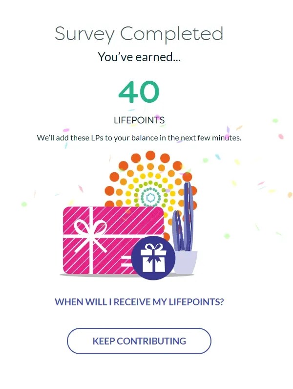 How to earn in LifePoints - 40 points