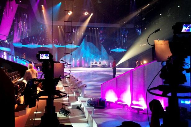 Backstage on Dancing on Ice 2014