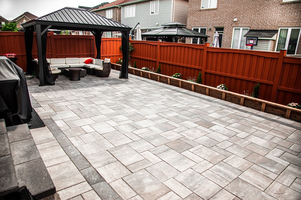 The backyard · 211 broadkill rd. Interlocking Contractors Milton Concrete Contractors Markstone Landscaping