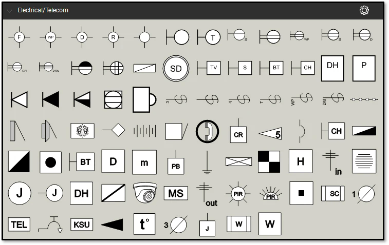 Bluebeam Revu Electrical Lighting Telecom Tool Set Markuptoolsets - High Quality Geometric Background - High Resolution