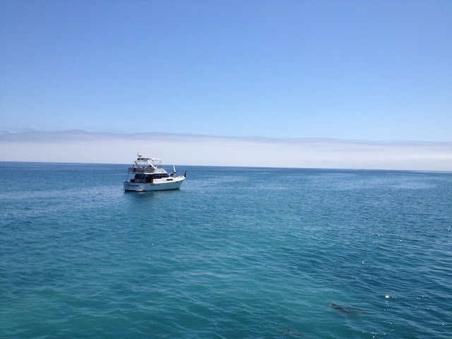 Photo by Markus McDowell. Motoryacht at sea.