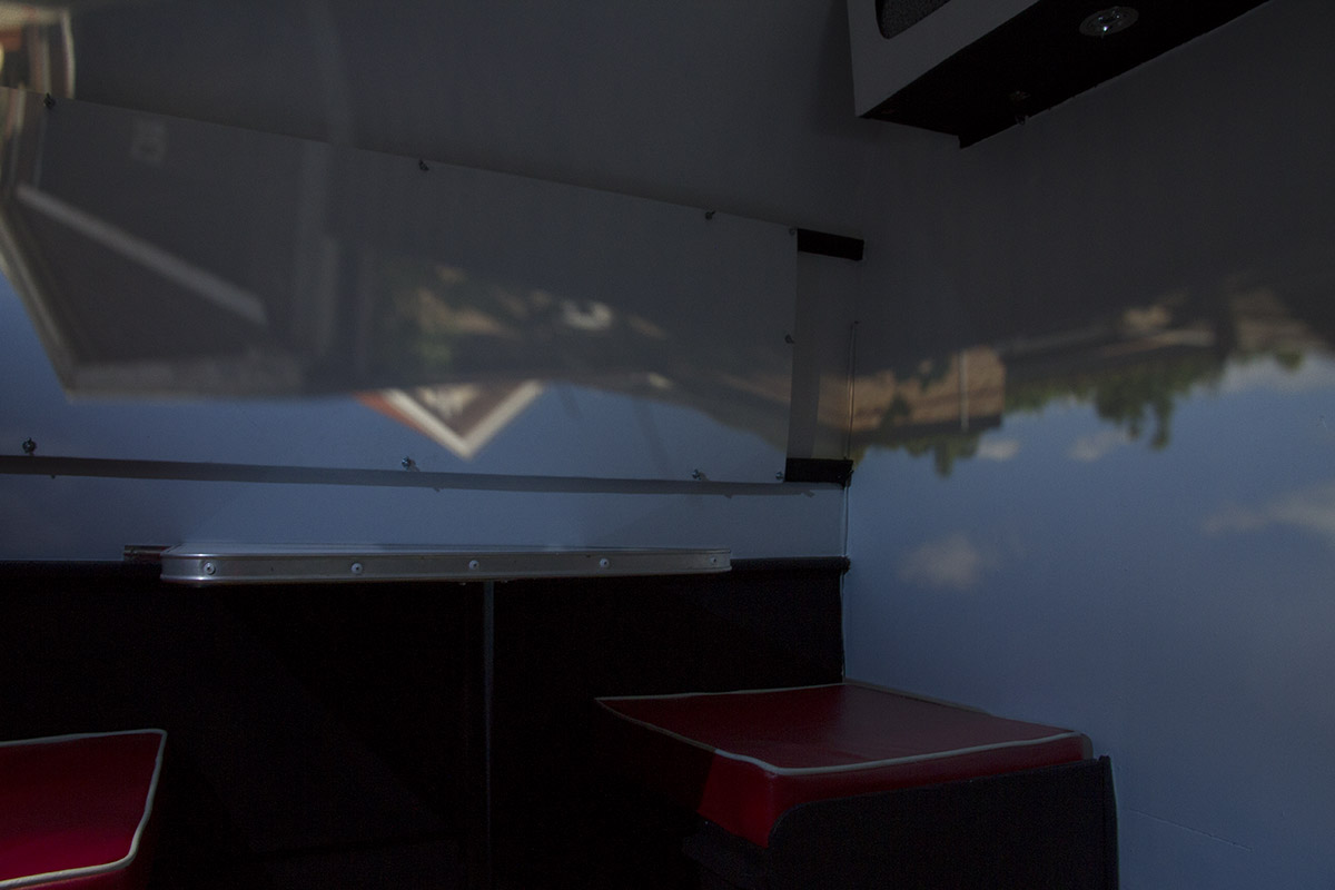 Claire Conroy, Caravan Obscura, interior view, 2016