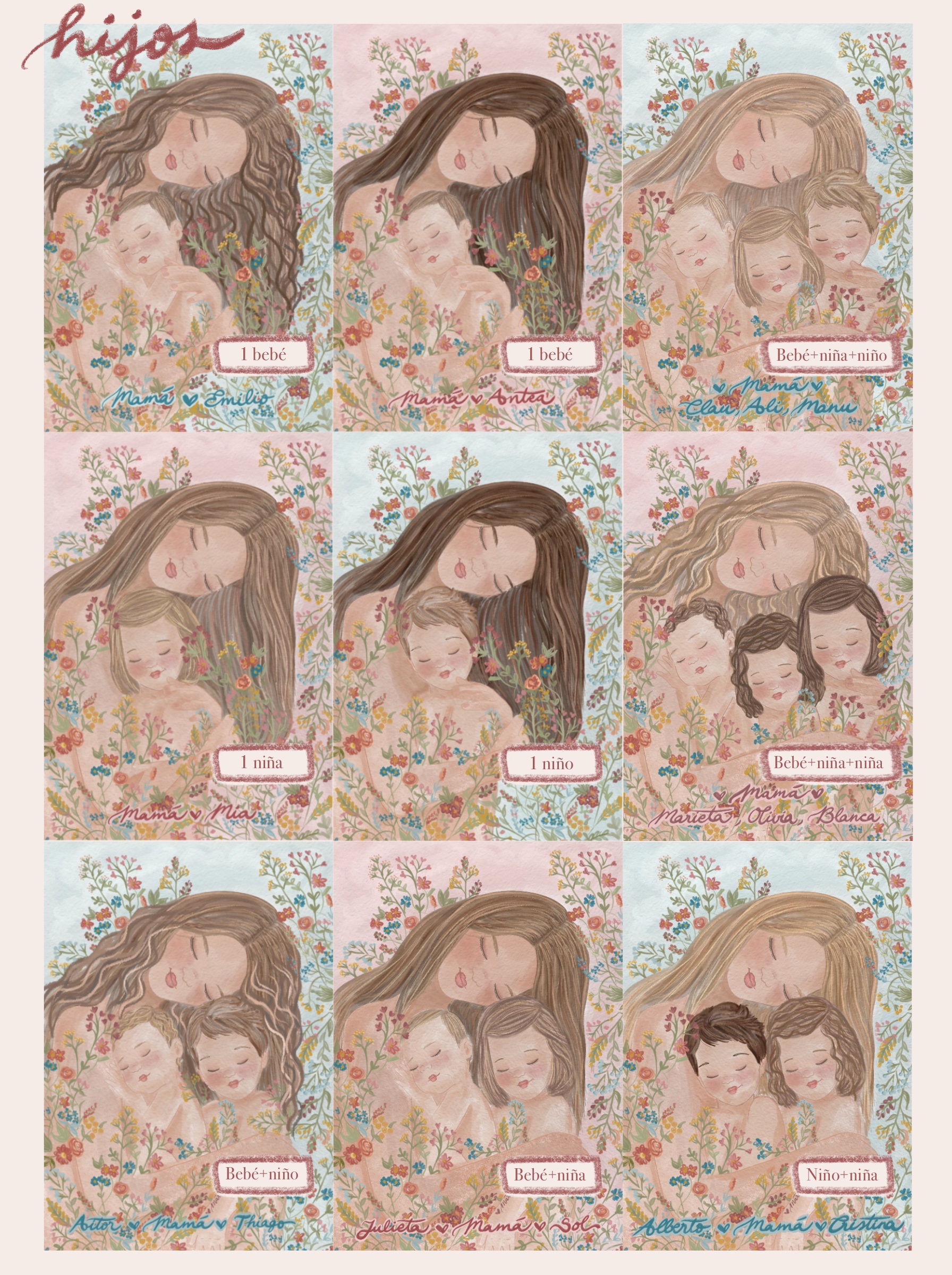 Lámina madre e hijos