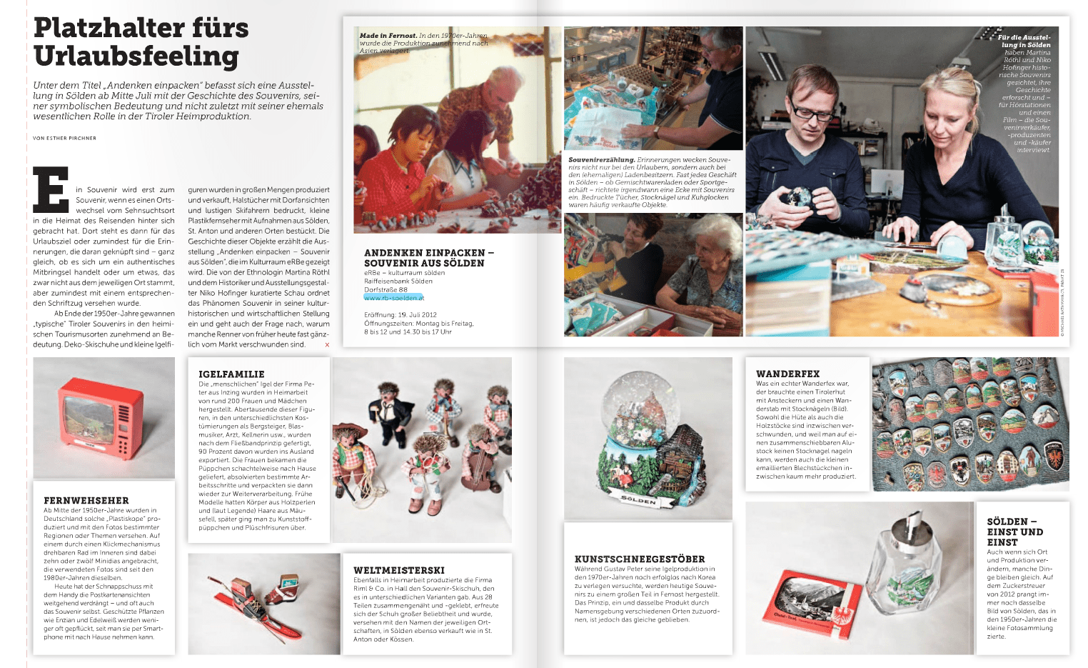 2012: Ausstellungsprojekt "souvenirs in sölden"