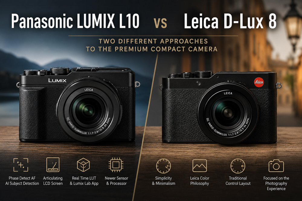 Panasonic Lumix L10 vs Leica D-Lux 8: Two Different Approaches to
