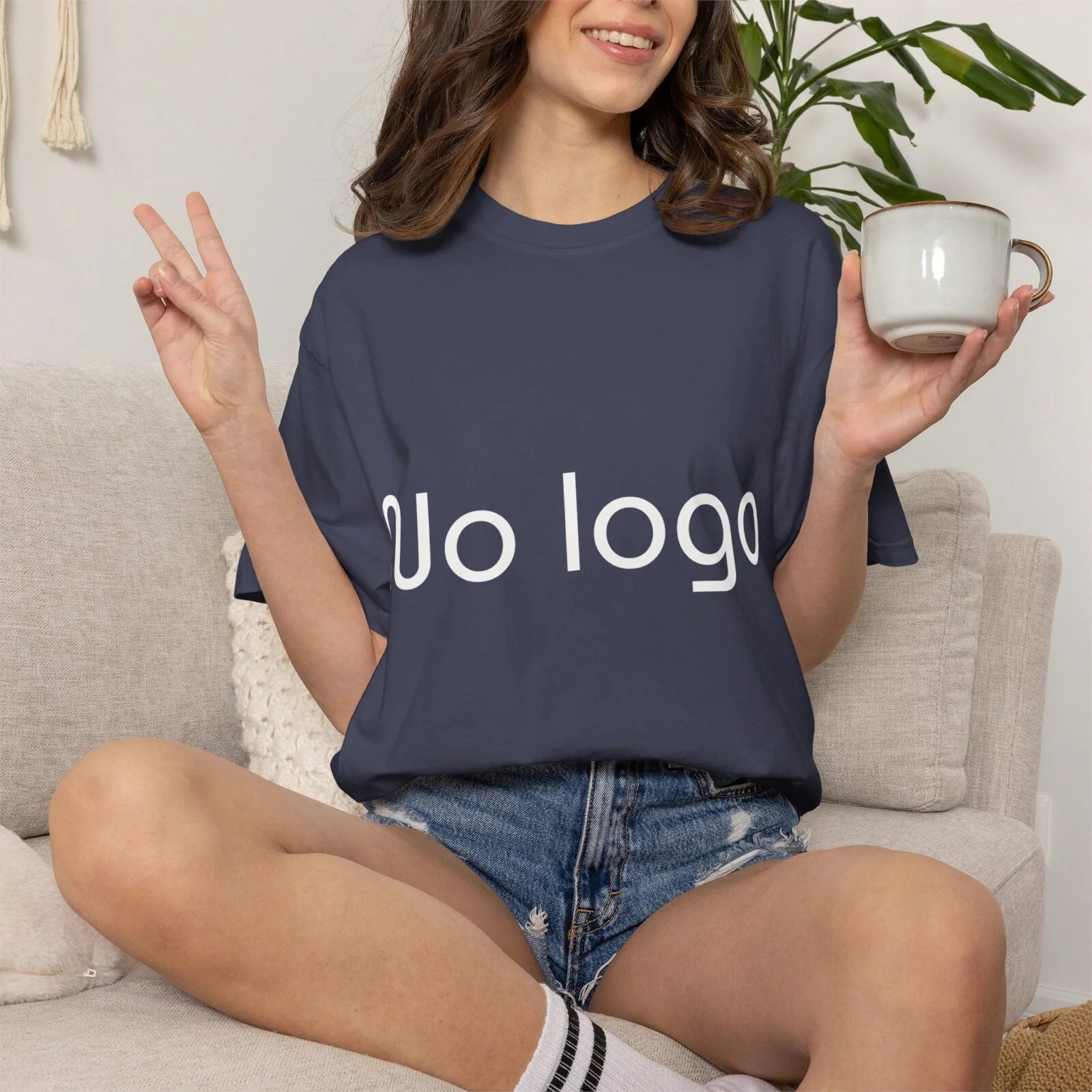 No Logo Inspirational Minimalist Street Art Tee - Clean Aesthetic Graphic – Lineart Bella+Canvas T-shirt by Martume (Additional view 12)